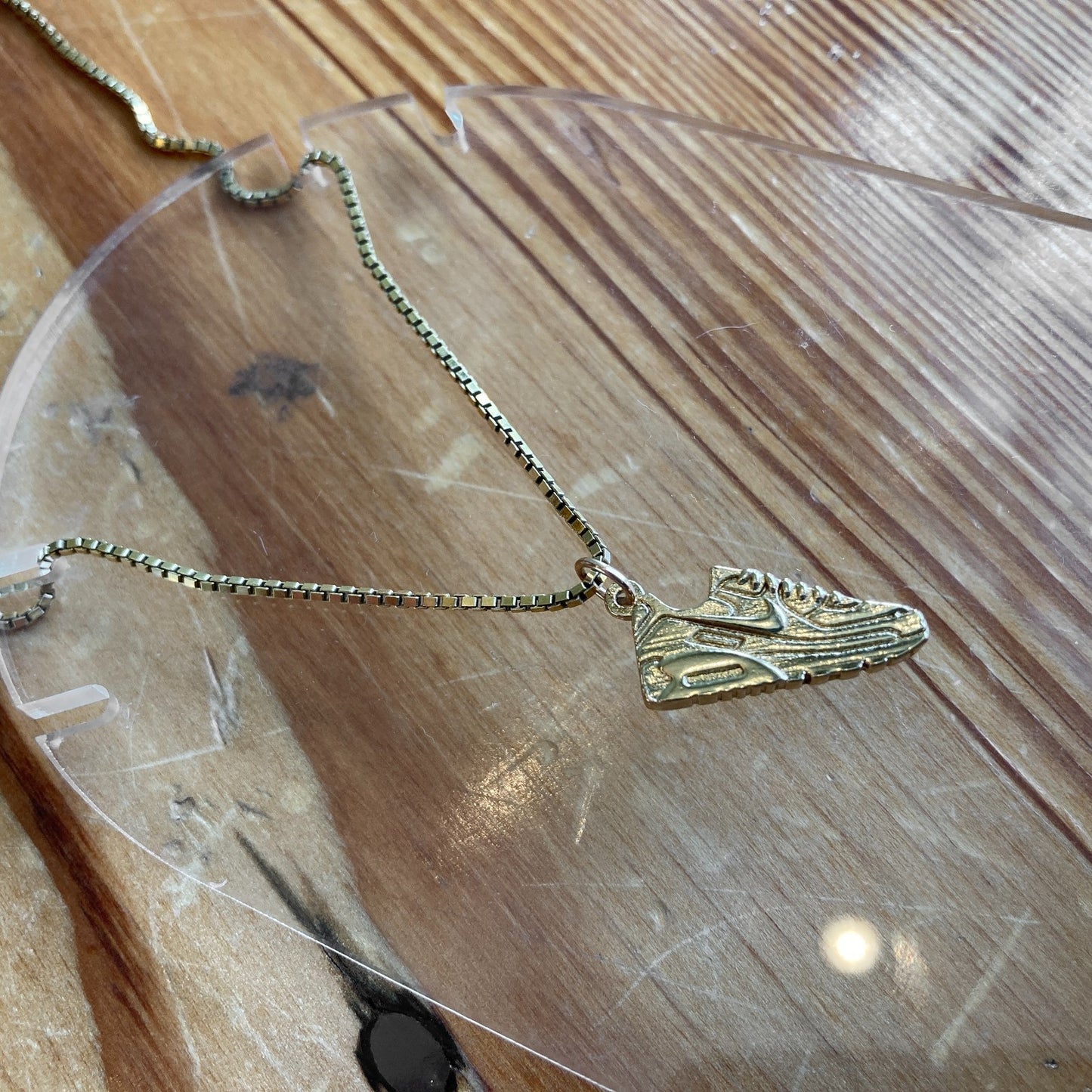 Bing Bang $110 Sterling Silver Gold Plated Air Max Necklace NEW w/ Box 0328MV