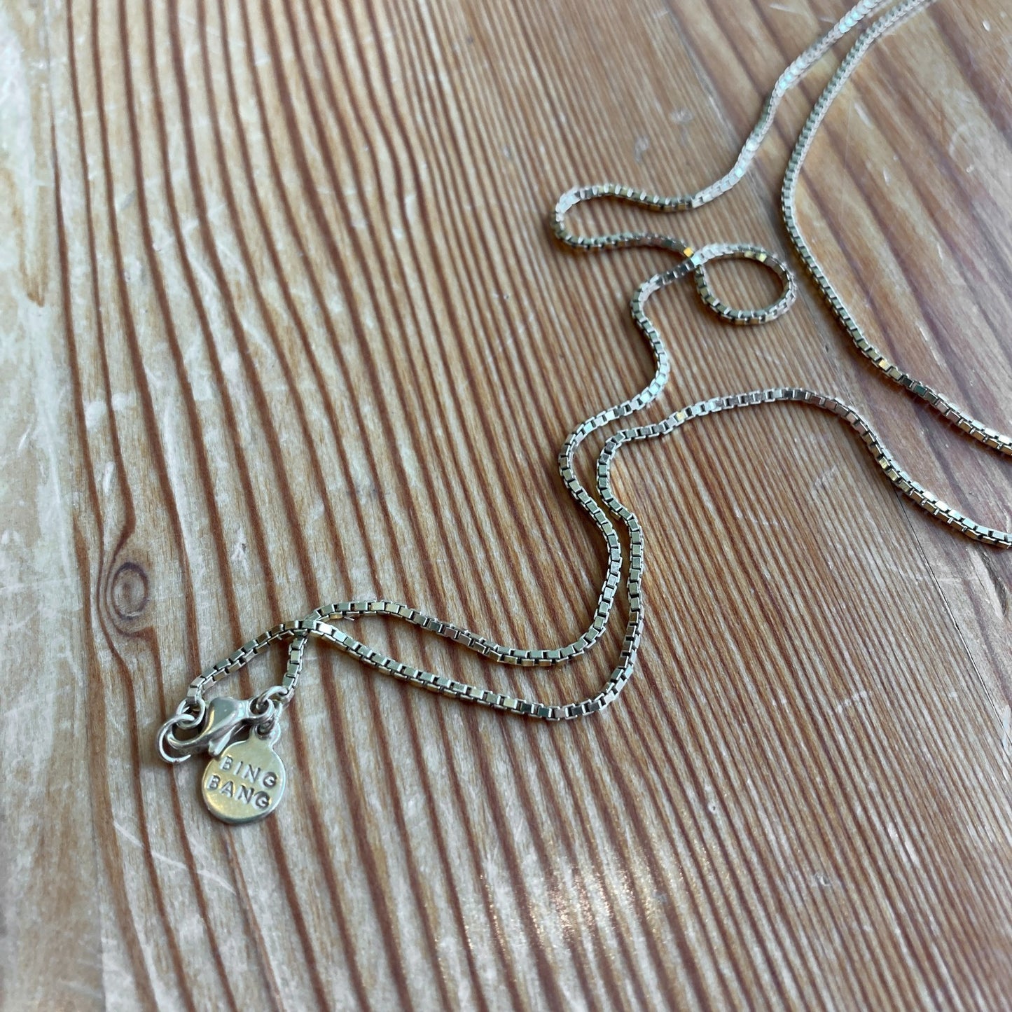 Bing Bang $110 Sterling Silver Gold Plated Air Max Necklace NEW w/ Box 0328MV