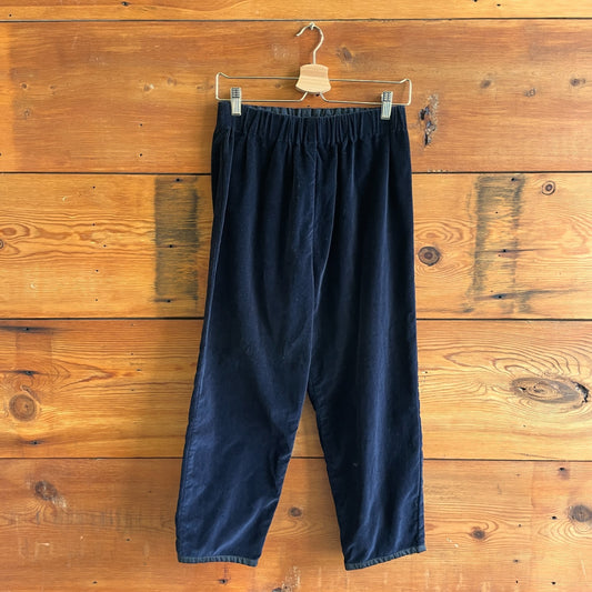 S - Casey Casey Black Velvet Drawstring Womens Pull-On Pants 0611AJ