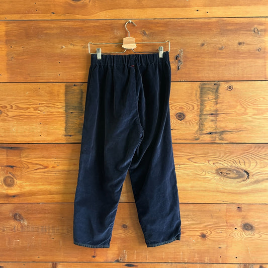 S - Casey Casey Black Velvet Drawstring Womens Pull-On Pants 0611AJ
