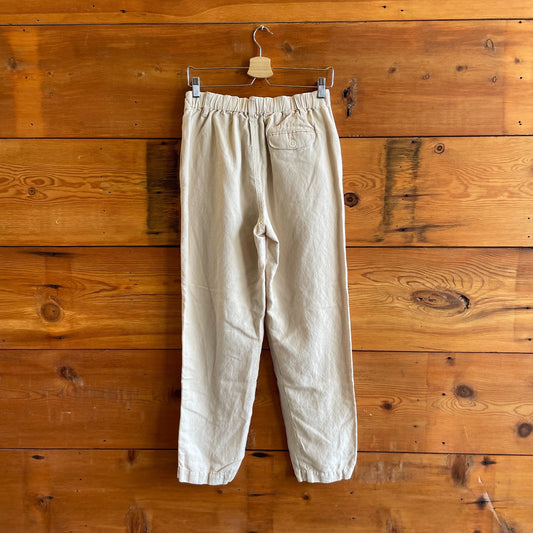 4 - Alex Mill Cream Khaki Straight Leg Womens Cotton Linen Blend Pants 0611AJ
