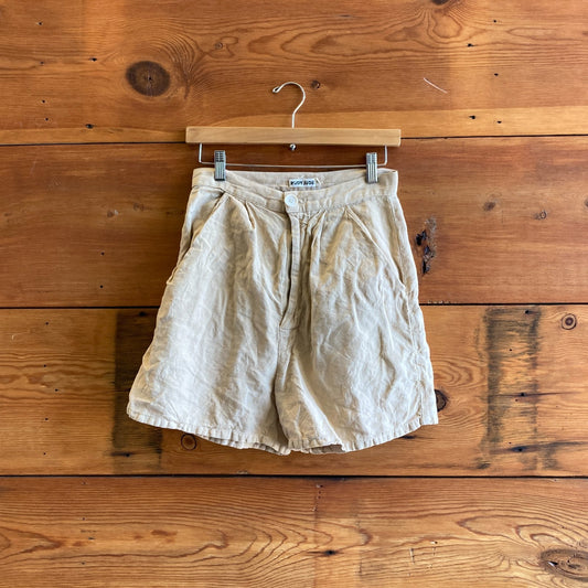 2 - Rudy Jude Tan Organic Cotton High Waisted Trouser Shorts 0312IG
