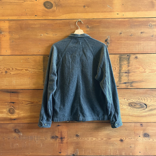 S- Apolis Global Citizen Gray Button Up Patch Pocket Trucker Shirt Jacket 0721DK