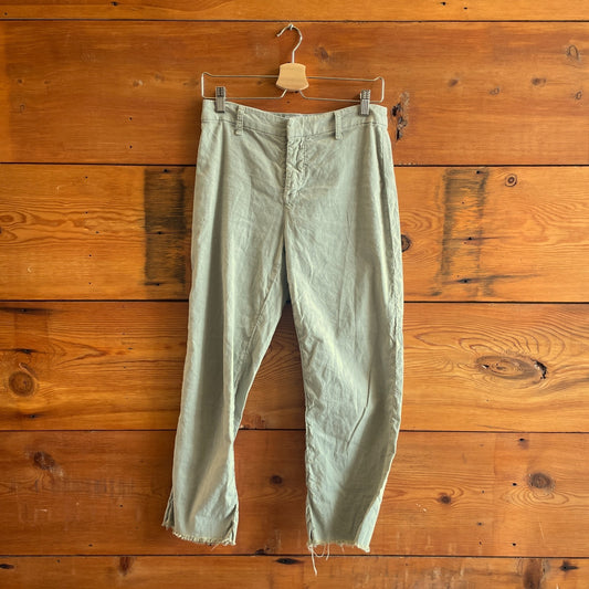 4 - Frank & Eileen Sage Green Kinsale Cotton Flax Frayed Hem Pants 0505MB