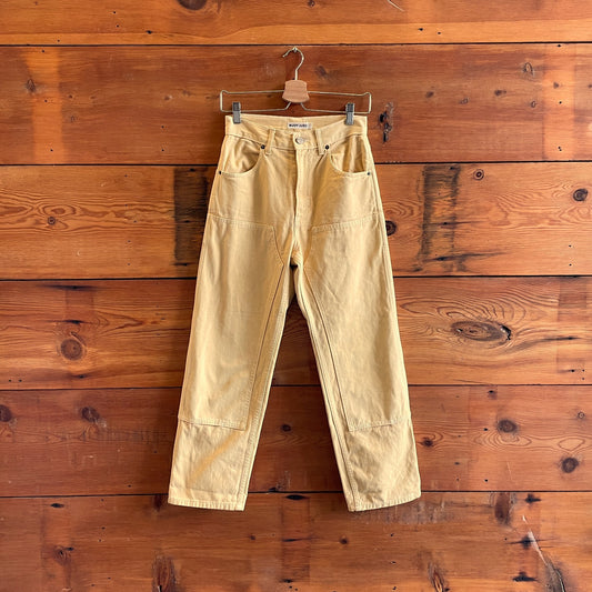 1 / S - Rudy Jude Yellow Utility Double Knee Workwear Pants Jeans 0312IG