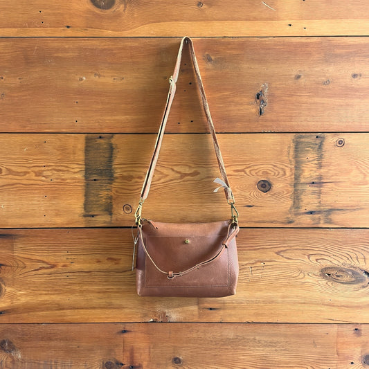 Madewell Brown Leather Transport Shoulder Crossbody Bag w/ Extra Strap 0405LS
