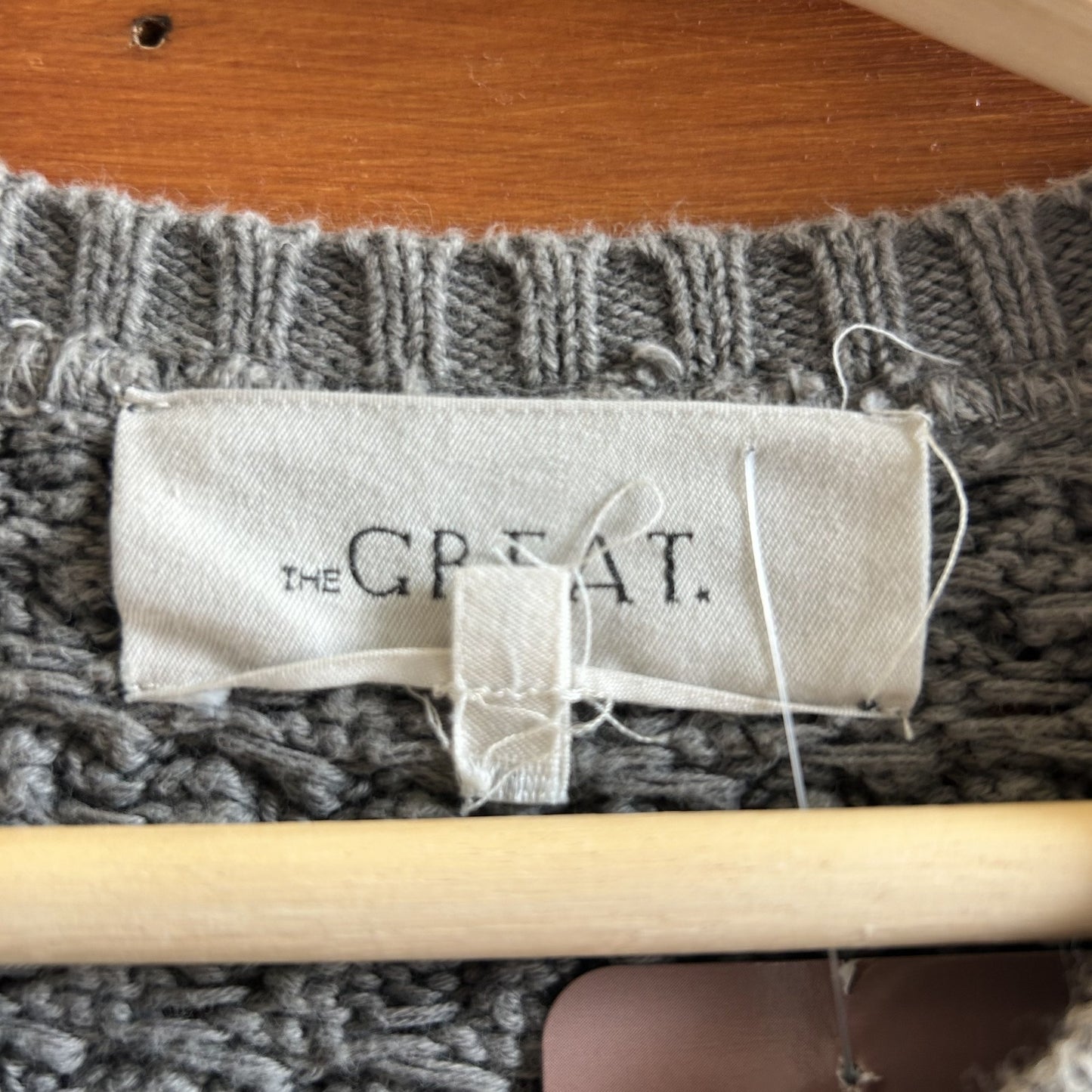 3 / L - The Great Gray Braided Knit Button Up Cotton Cardigan Sweater 0721DK