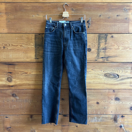 27 - Citizens of Humanity High Waist Zurie Raw Hem Straight Leg Jeans 0817JE