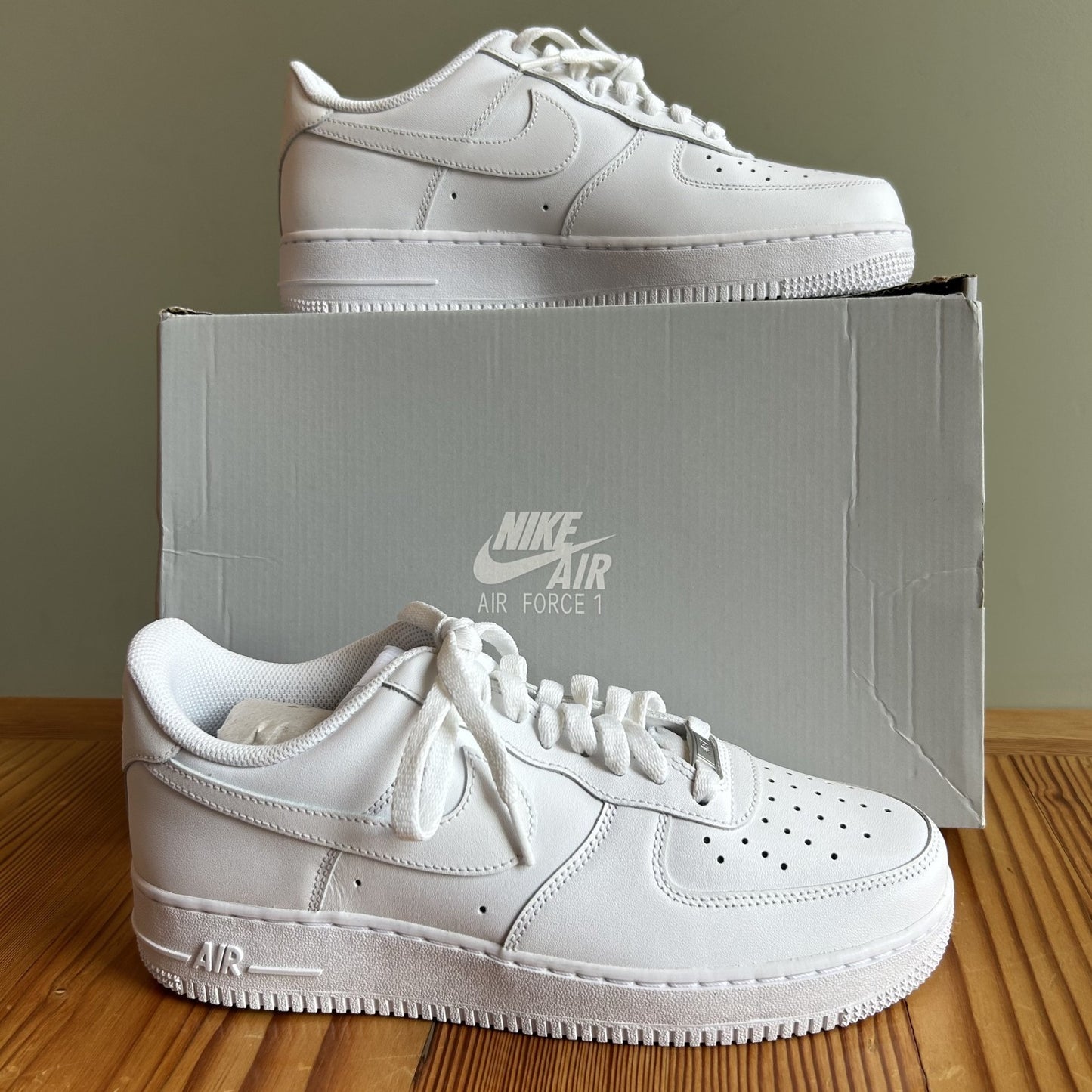 10 - Nike White Air Force 1 '07 Leather CW2288-111 Shoes NEW w/ Box 0817JE