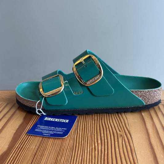 40 / 9-9.5 - Birkenstock Digital Green Big Buckle Arizona Sandals NEW 0817JE