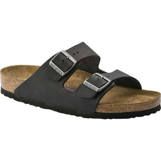39 / 8 - Birkenstock Black Leather Arizona Soft Footbed Shoes NEW w/ Box 0721DK