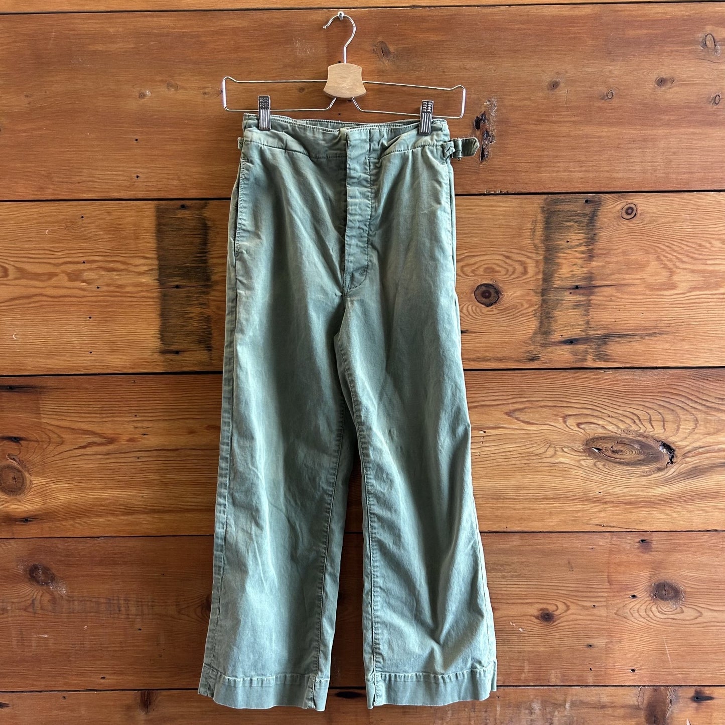 26 - Mother Green Cinch Greaser Button Fly Pants in Duffel Bag Wash 1206CC
