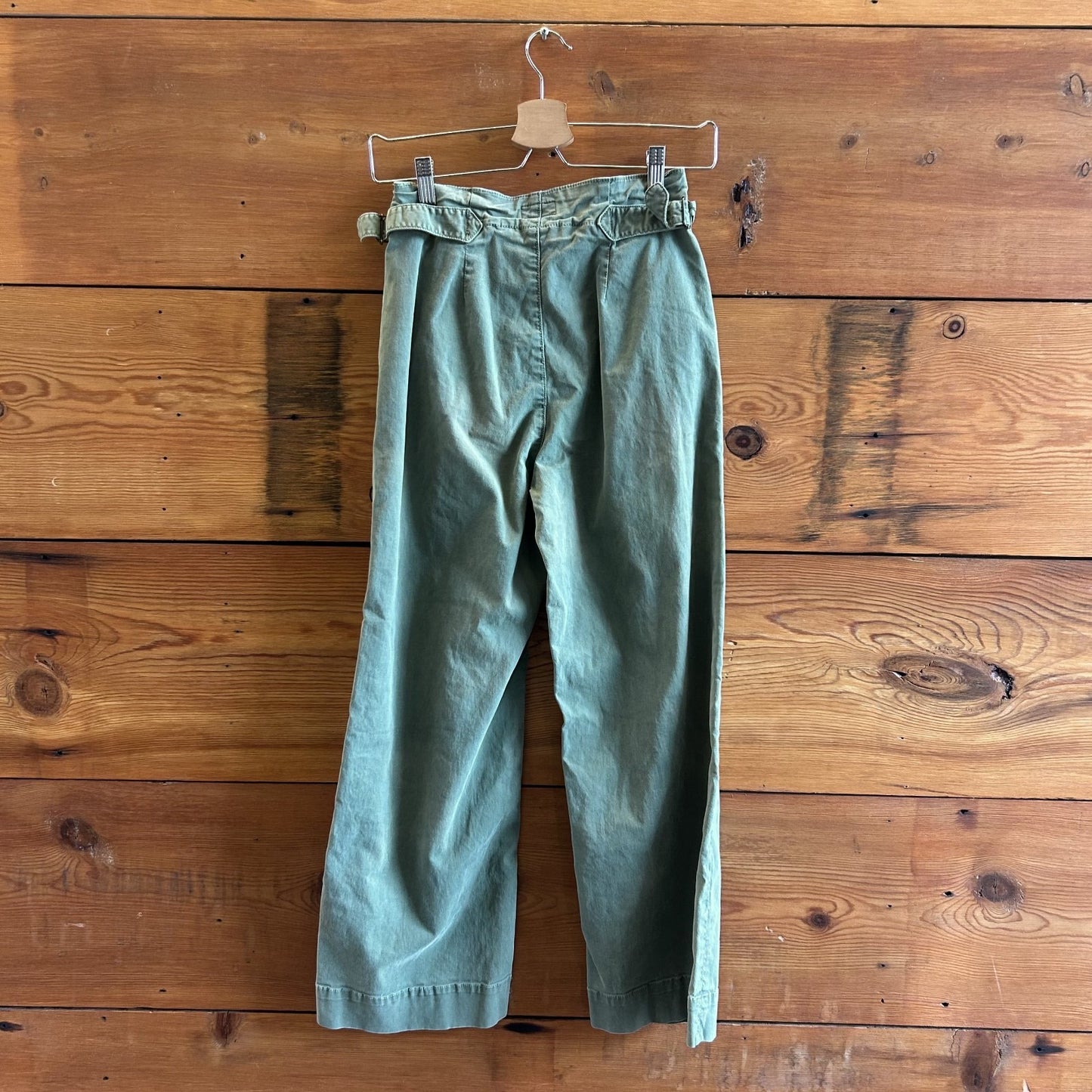 26 - Mother Green Cinch Greaser Button Fly Pants in Duffel Bag Wash 1206CC