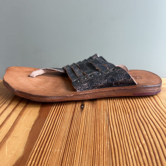 8.5 - Bed Stu Brown Leather Nemesis Flat Slide Slip-On Sandals 1206CC