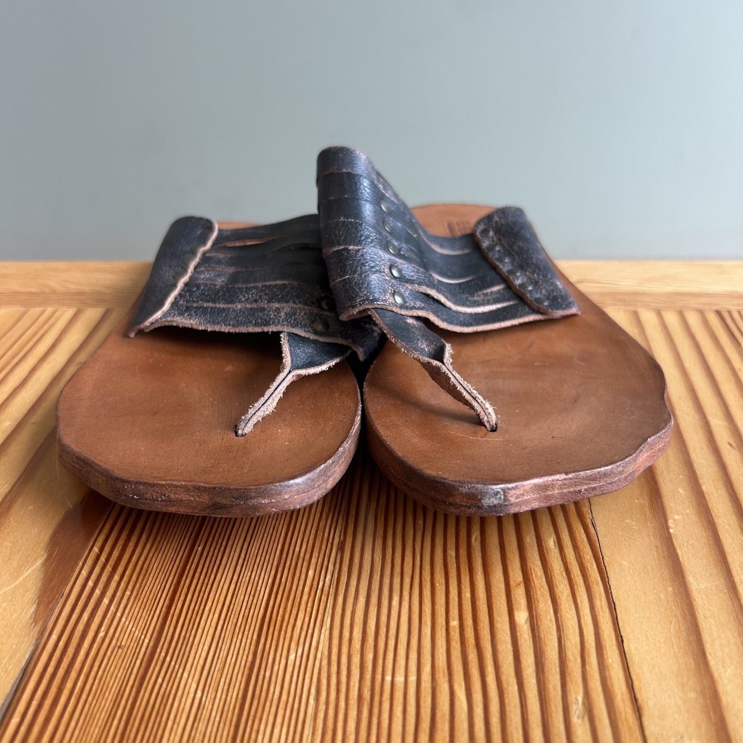 8.5 - Bed Stu Brown Leather Nemesis Flat Slide Slip-On Sandals 1206CC