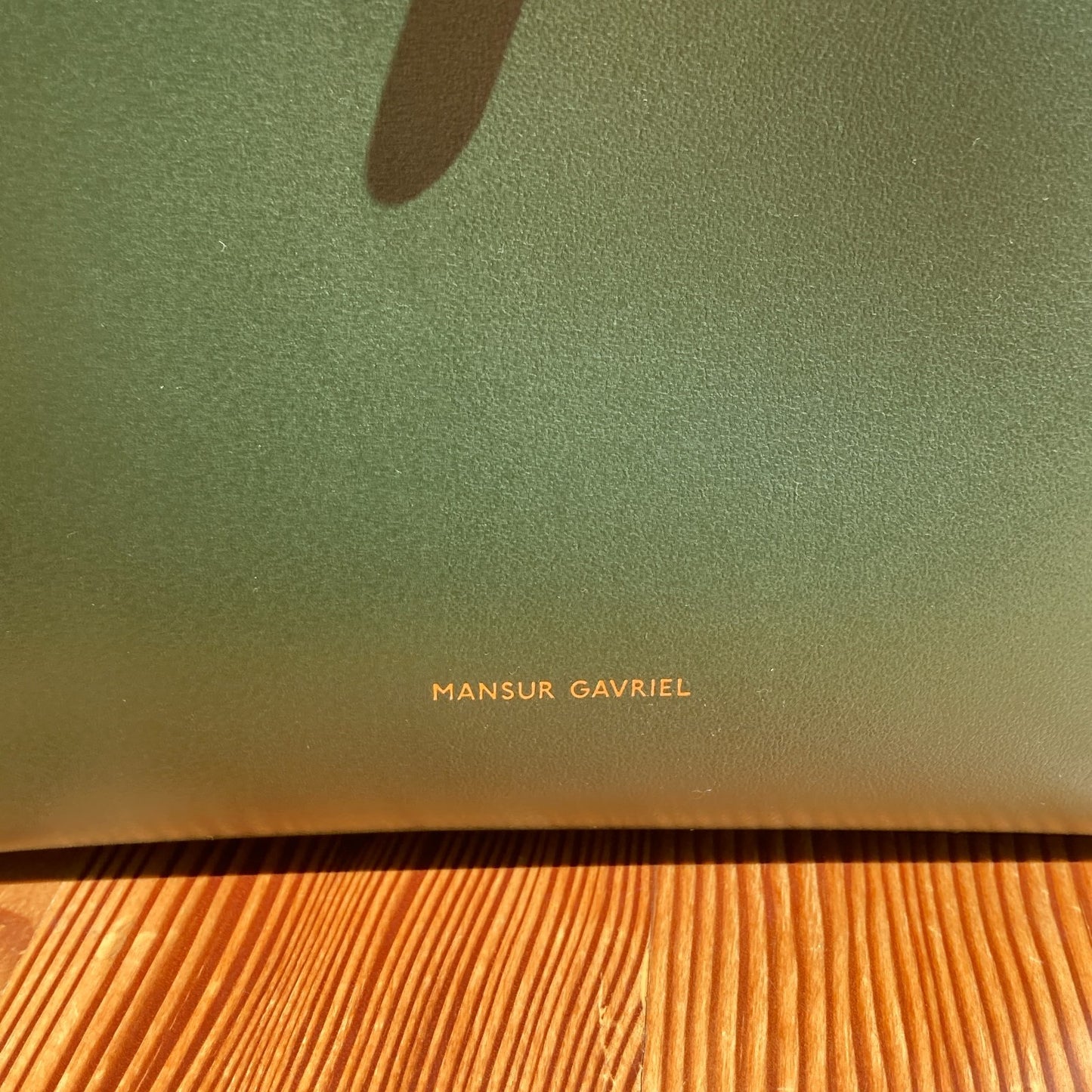 Mansur Gavriel $535 Forest Green Leather Bucket Crossbody Purse Bag NEW 0826NH