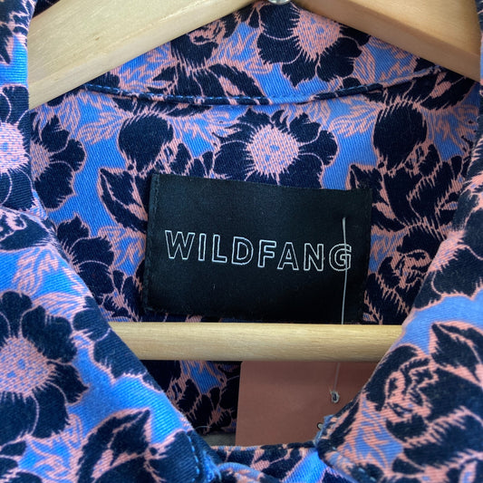 M - Wildfang Blooming Florals Short Sleeve Essential Zip Up Jumpsuit 0309ME