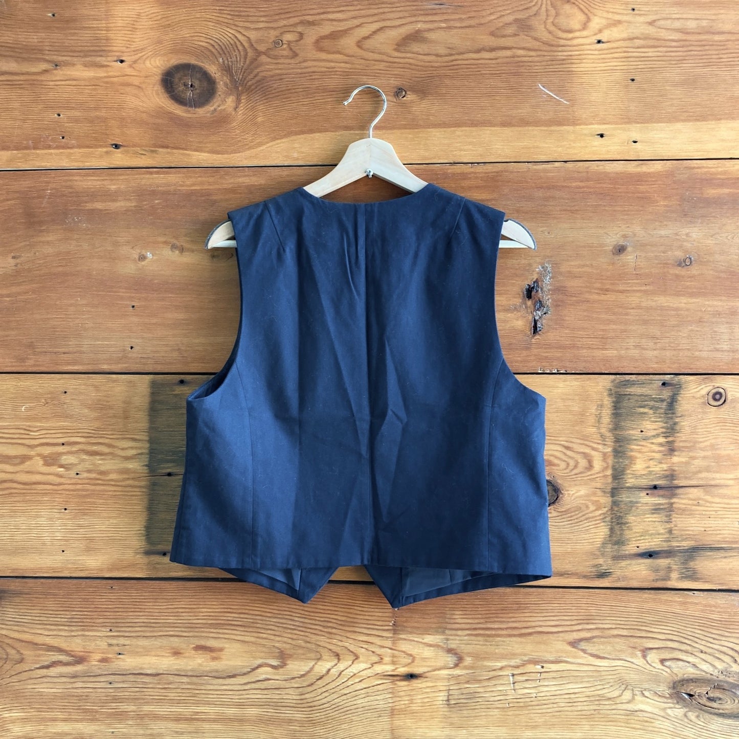 L - Wildfang NEW Navy Blue The Essential Vest 0530JF