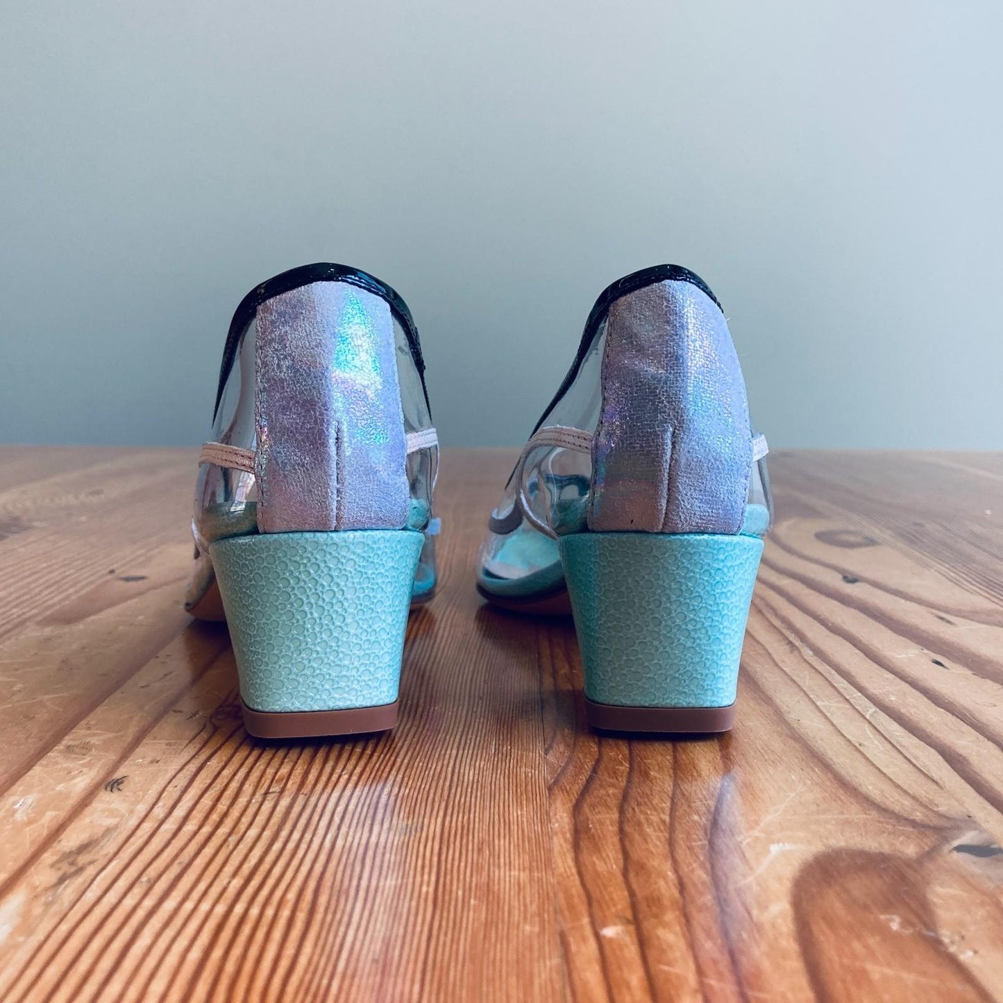 36 / 6 - Maryam Nassir Zadeh Clear Aqua Naima Pumps Shoes w/ Box 0103SA