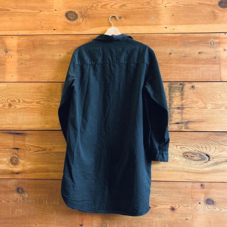 M - Frank & Eileen Black Long Sleeve Button Front Cotton Mary Dress 0815CJ