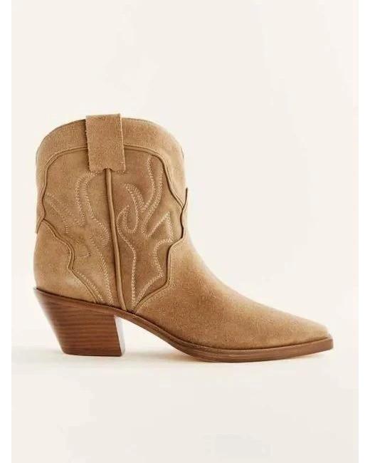 8.5 - Reformation Toasted Coconut Otto Mini Western Ankle Boots 0905AK