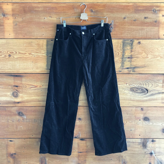 31 - Citizens of Humanity $340 Black Wide Leg Annina Corduroy Pants 0905AG