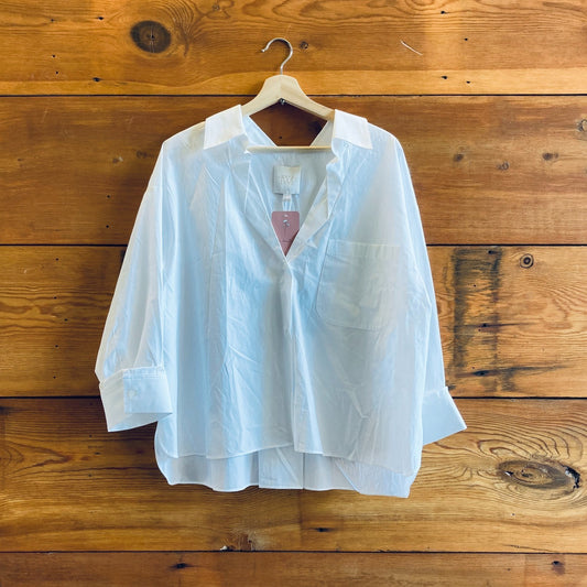 M / L - TWP White Day After NEW $395 Long Sleeve Button Up Shirt 4427SC