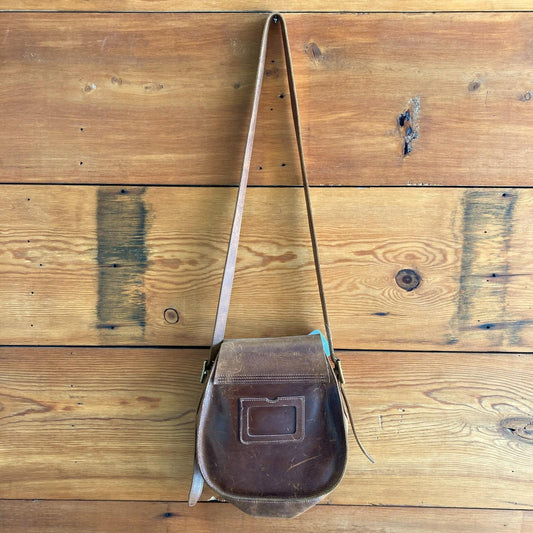 Dr Martens Brown Leather Tassel Saddle Bag Crossbody Purse Shoulder Bag 0128SL