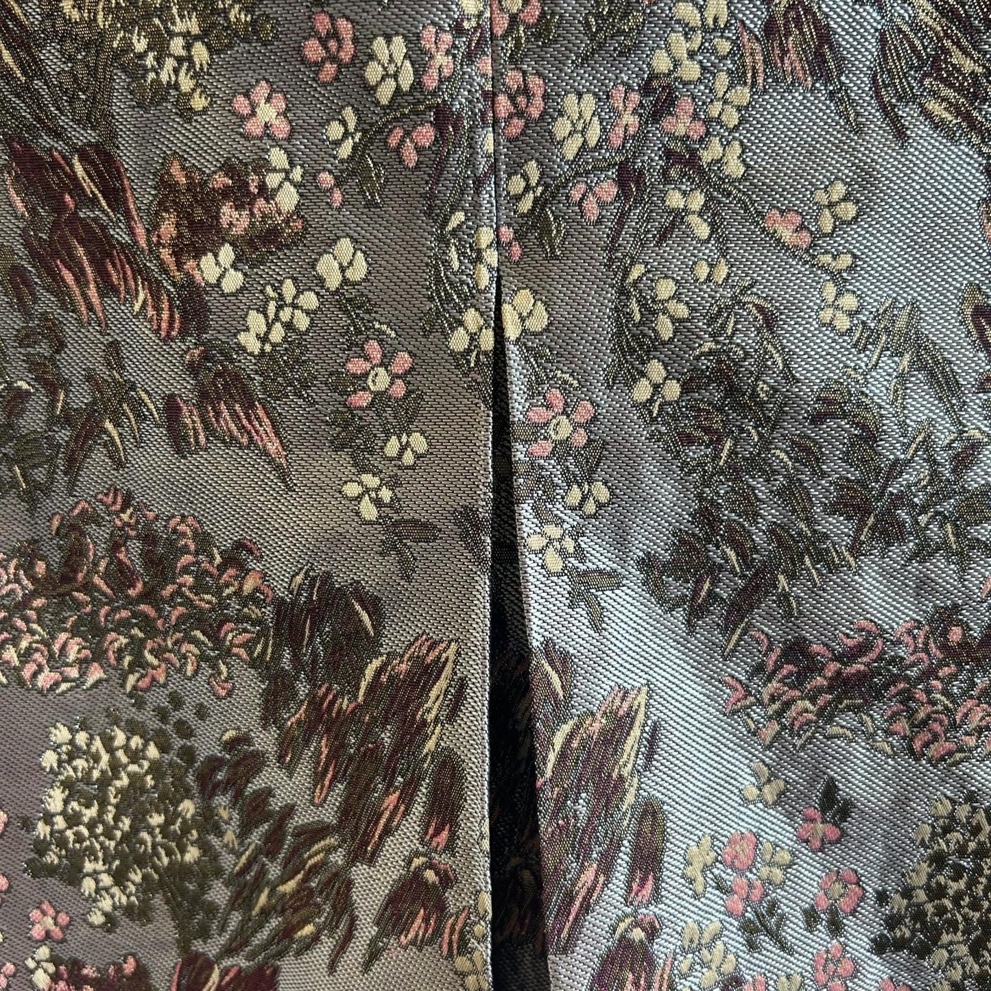 36 / S - Odeeh Blue Metallic Jacquard A Line High Waisted Skirt 0721DK