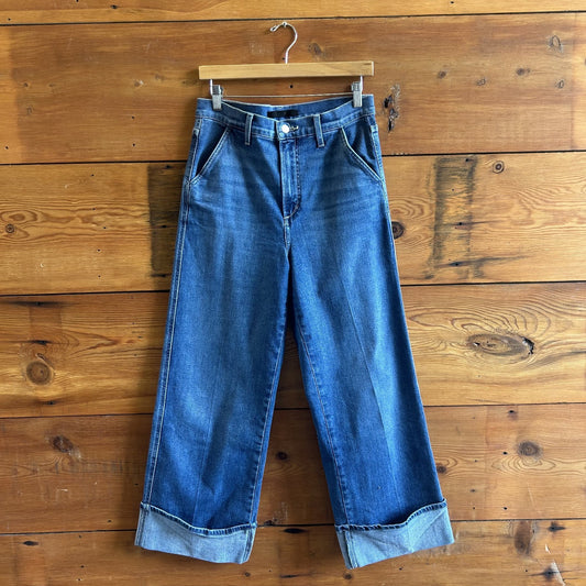 29 - Joe's Jeans $198 The Trixie High Rise Wide Leg Cuffed Trousers 0131AG