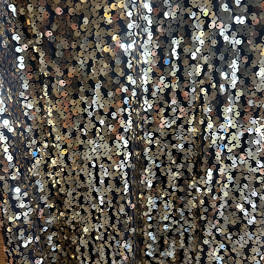 S - Just Female Gold Sequin Sleeveless Midi Cocktail Slip Dress 0721DK