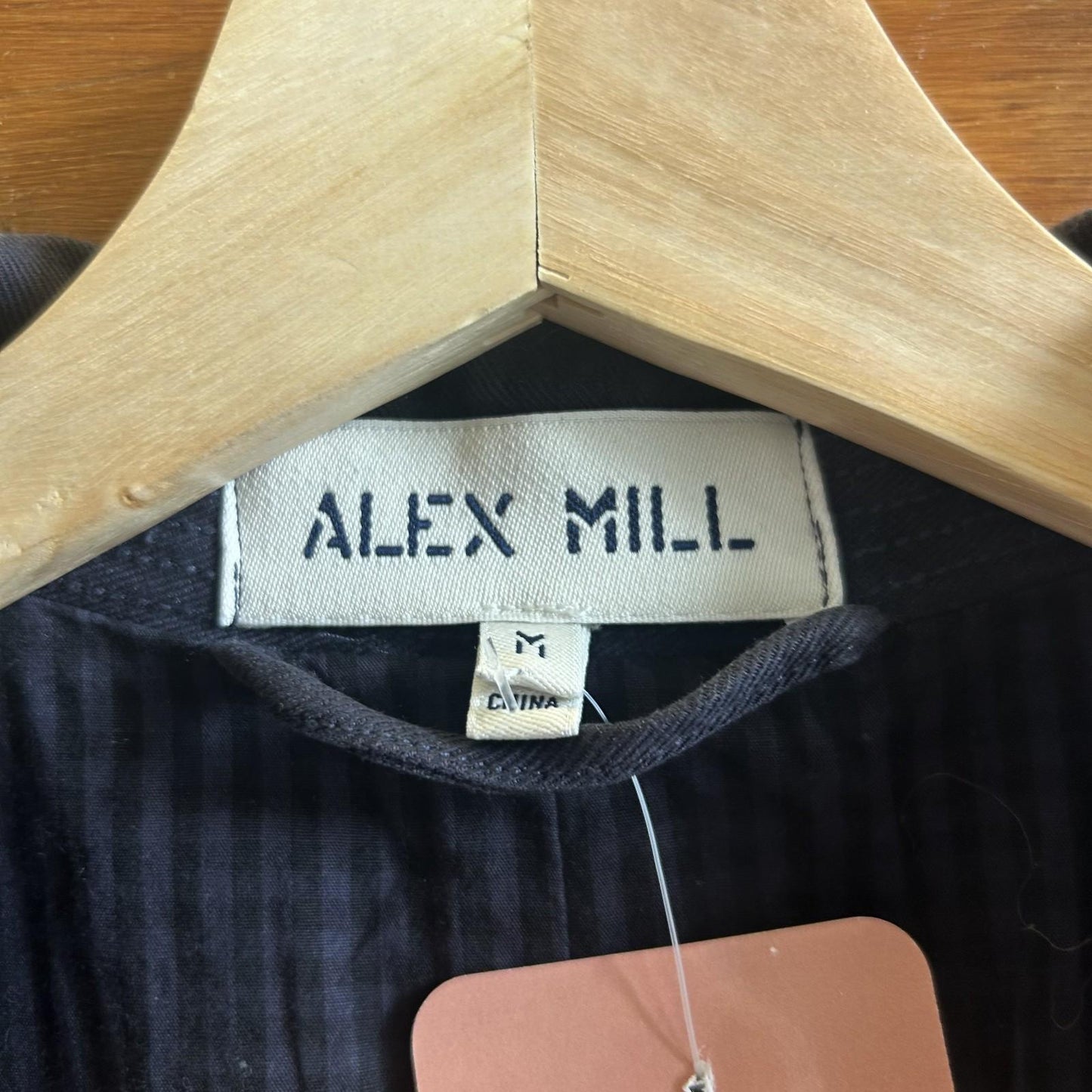 M - Alex Mill Black Linen Blend Lined $225 Button Front Blazer Jacket 0131AG