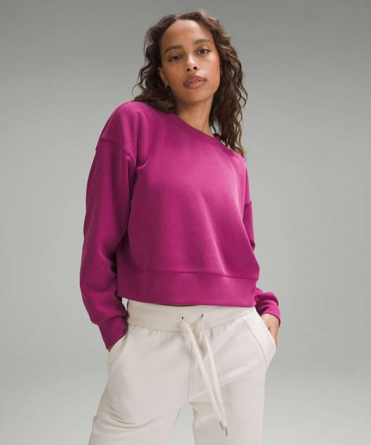 6 - Lululemon Purple Ribbed Softstreme Perfectly Oversized Sweatshirt 0910CC