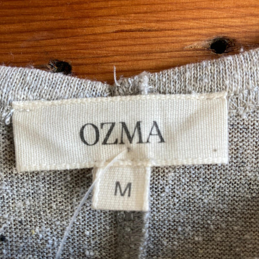 M - OZMA Natural Beige Boy Tank Regen Silk Noil Jersey Tank Top 0706MG