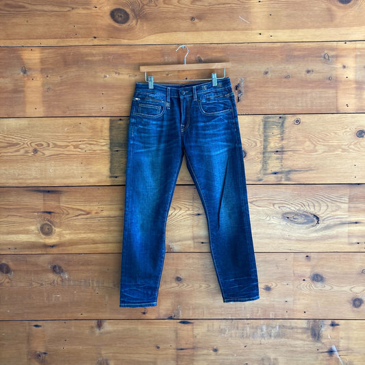 27 - R13 Dark Wash Howell Indigo Wash Biker Boy Jeans 0915CM