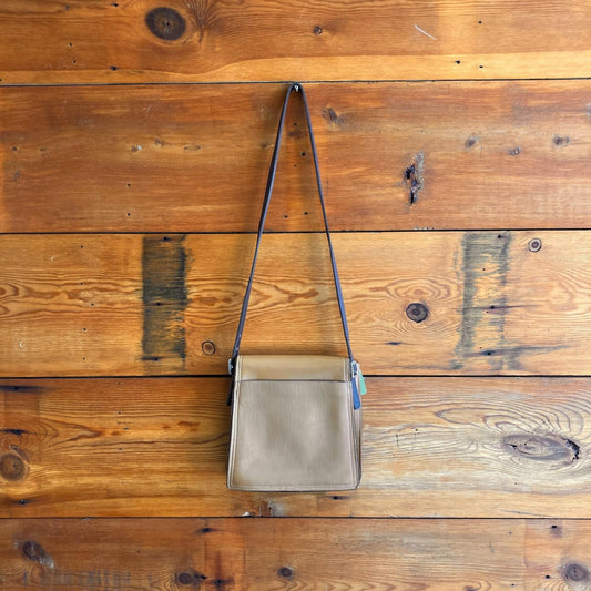 Coach Vintage Tan Leather Flap Leather Monterey Crossbody Bag Purse 0712KG