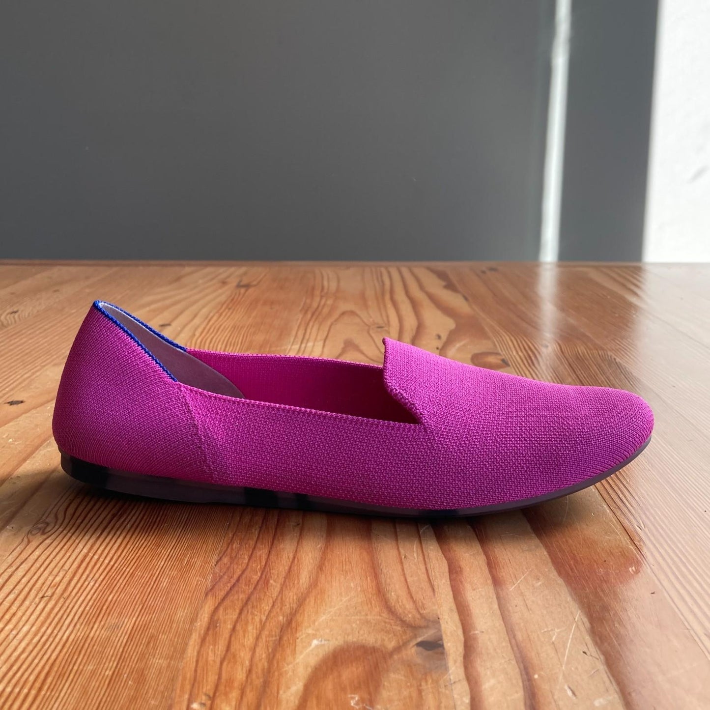 8.5 - Rothy's Pink Stretch Knit Classic Loafers Flats Shoes EUC 0124KG