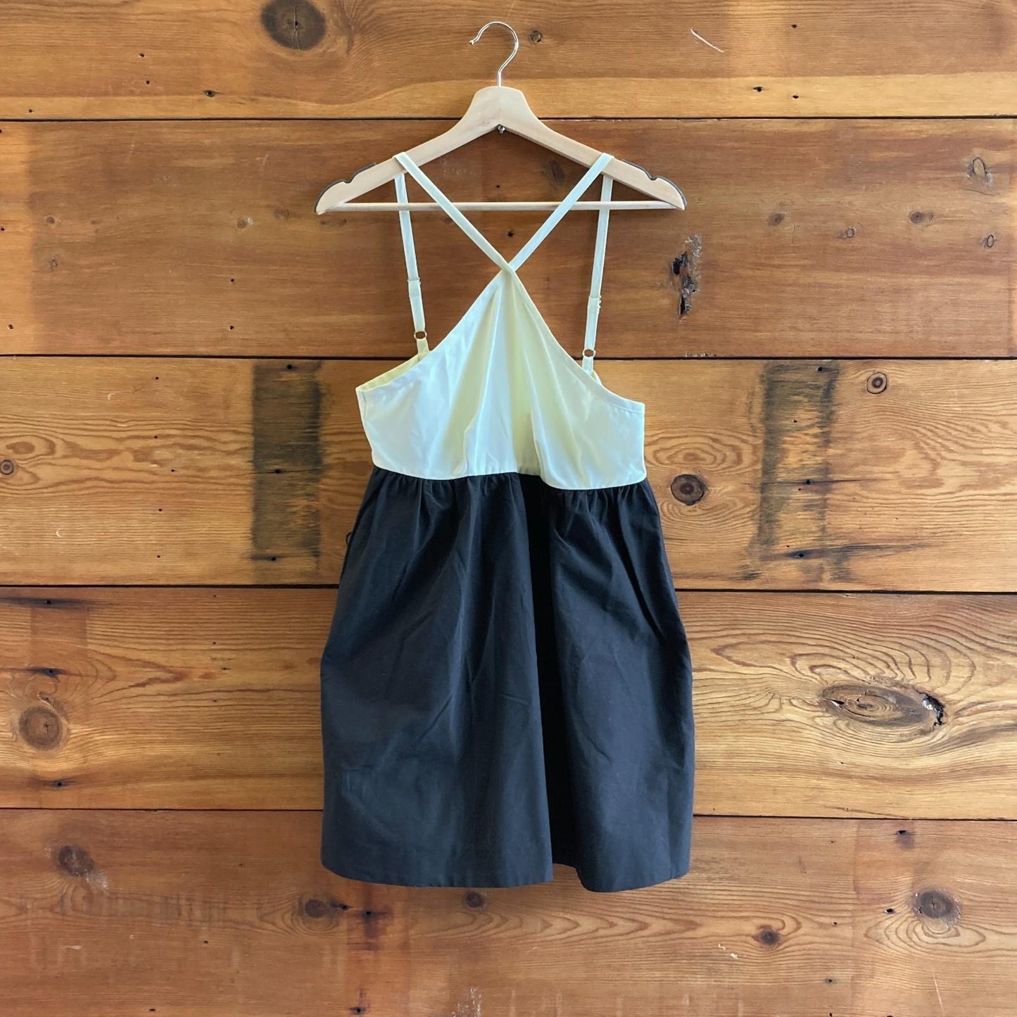 M - Ciao Lucia Black & Parchment White NEW Salome Sleeveless Mini Dress 1206TY