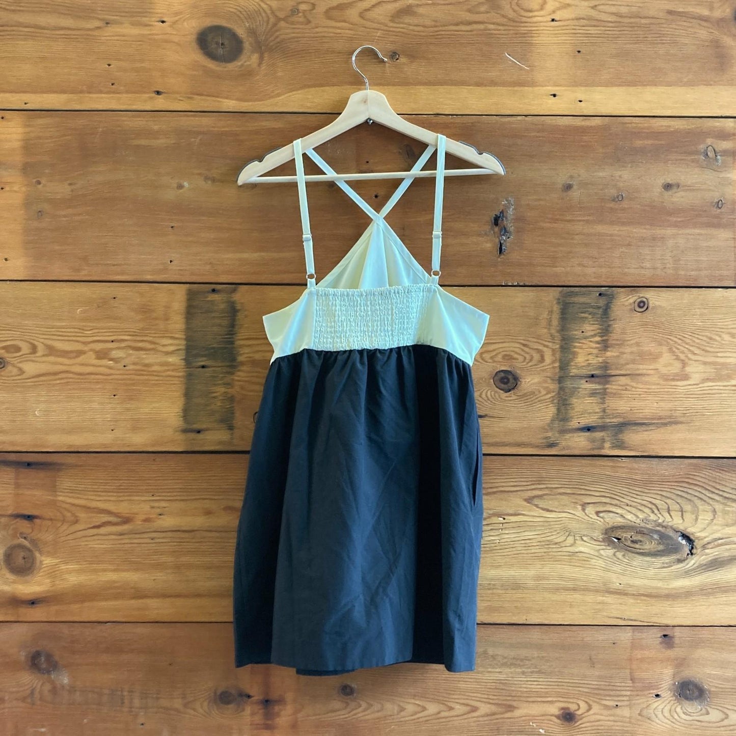 M - Ciao Lucia Black & Parchment White NEW Salome Sleeveless Mini Dress 1206TY