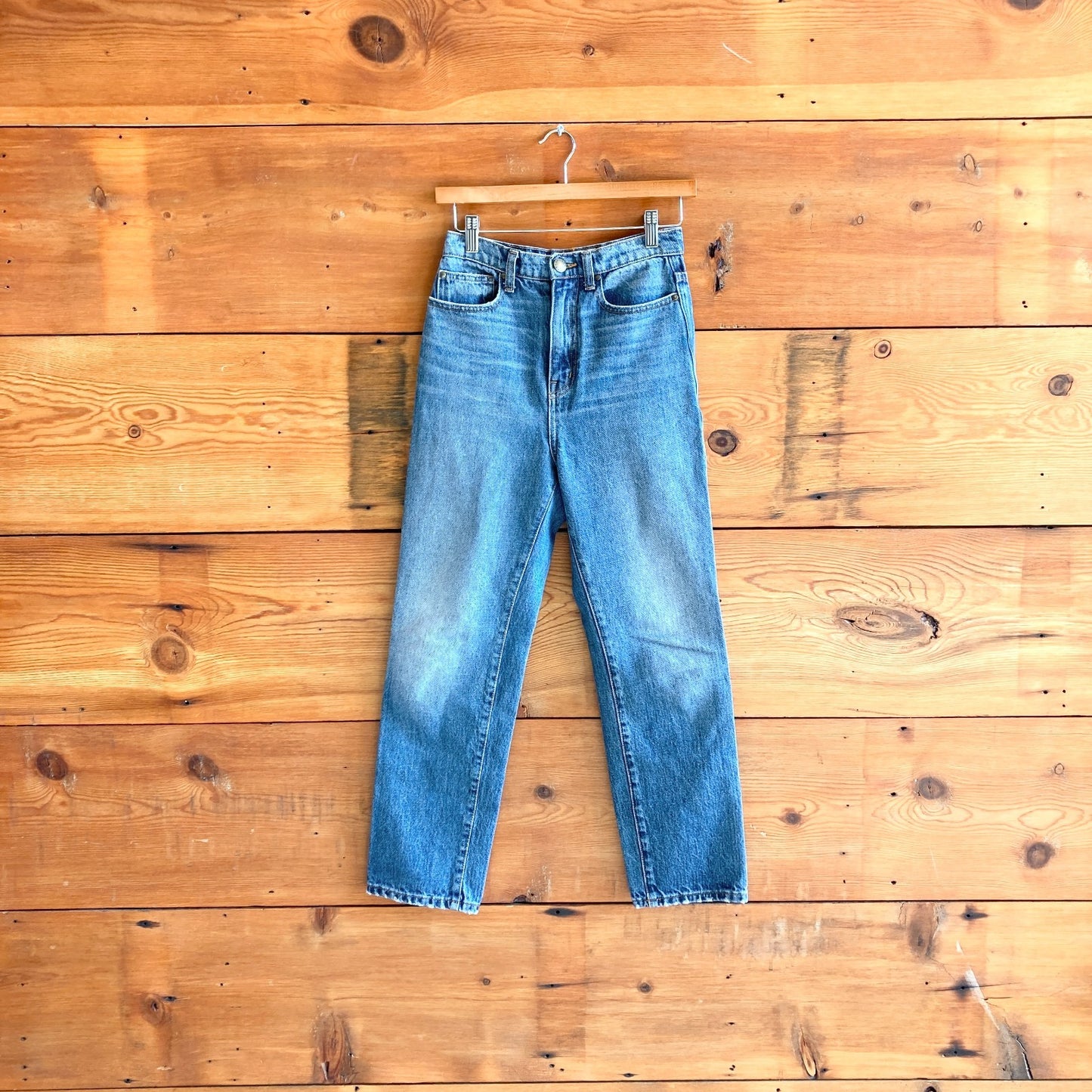 24 - The Great. Medium Wash Straight Leg High Rise Womens Jeans 0420AM