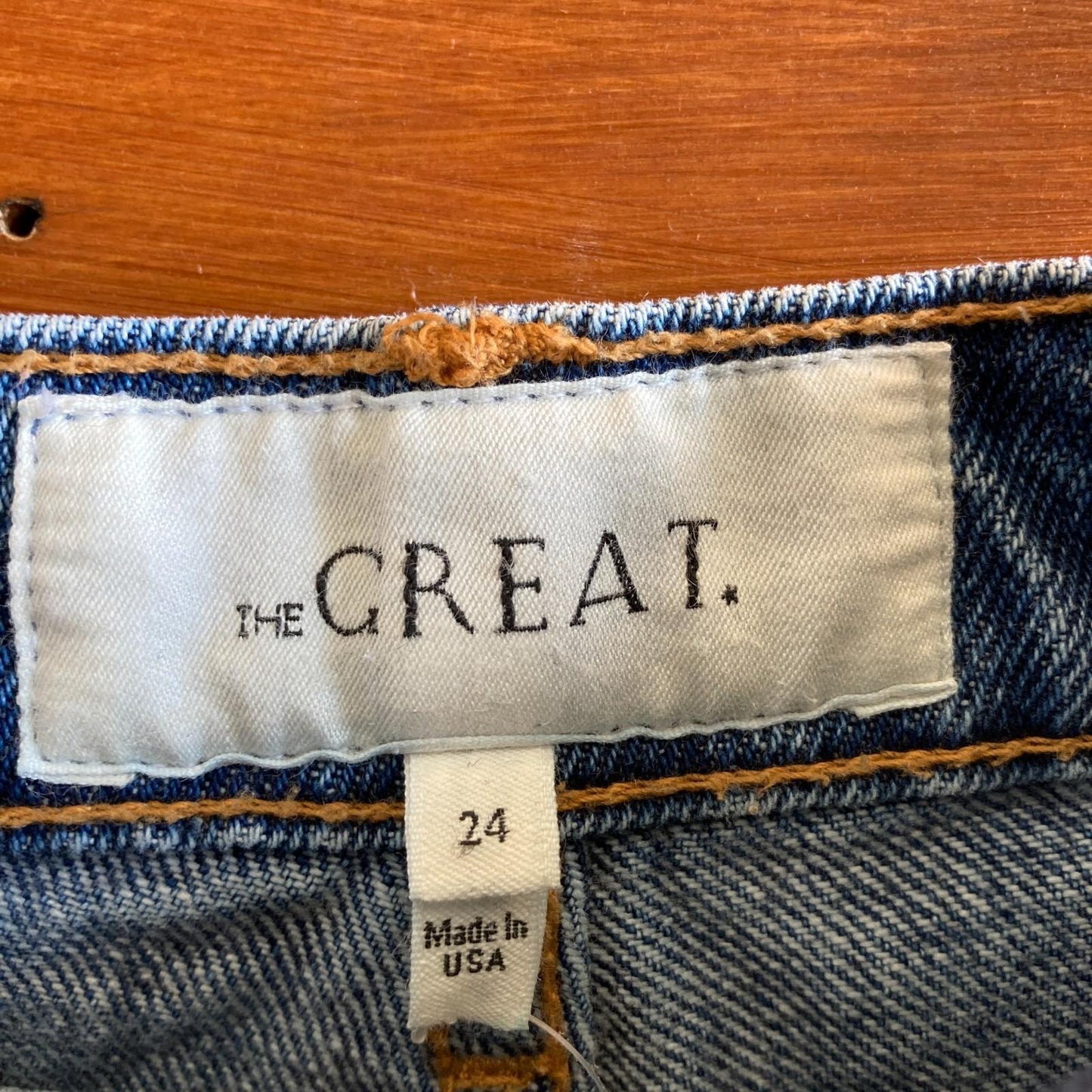 24 - The Great. Medium Wash Straight Leg High Rise Womens Jeans 0420AM