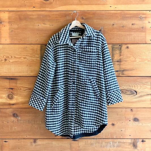 XS - We the Free by Free People Black White Houndstooth Get Around Jacket 0927RB