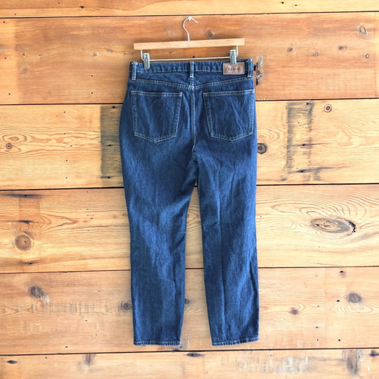40 FR / 8 US - Sezane Dark Rigid Wash Button Fly Womens Jeans 1103ES