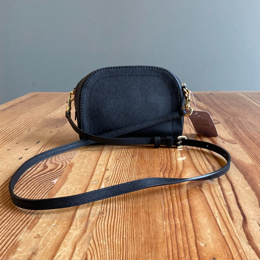 Marc Jacobs Black Saffiano Leather Small Top Zip Crossbody Purse Bag 0919LF