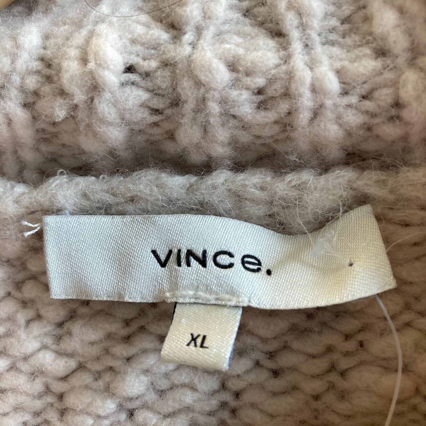 XL - Vince $495 Cream White Rising Cable Knit Turtleneck Pullover Sweater 0531AF