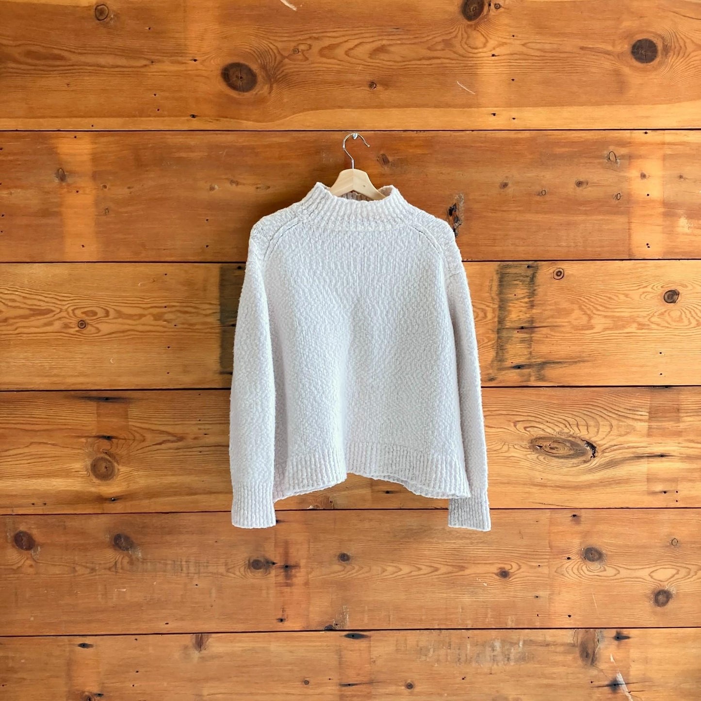 XL - Vince $495 Cream White Rising Cable Knit Turtleneck Pullover Sweater 0531AF