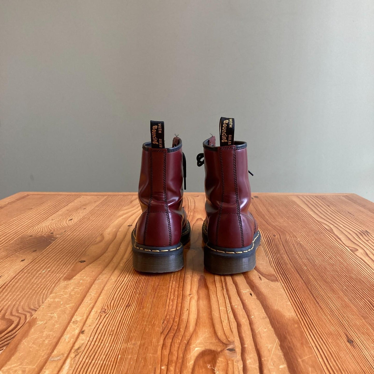 7 - Dr Martens Cherry Red Air Wair 11821 Womens Combat Lace Up Boots 0208KS
