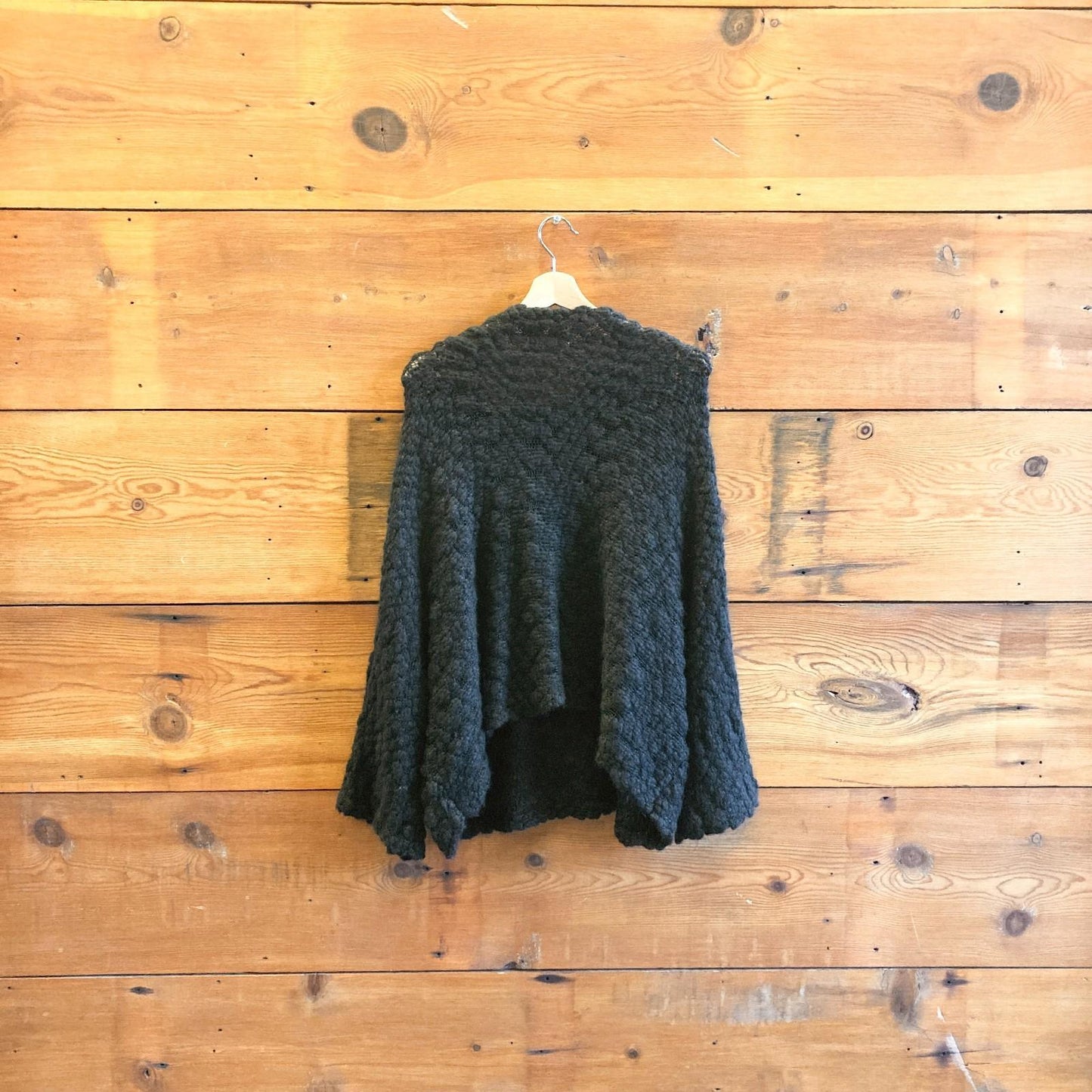 L - Inhabit Black Wool Mohair Turtleneck Draped Loose Knit Sweater 0721DK