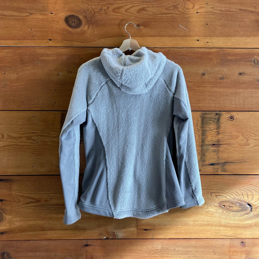 M - Patagonia Light Gray Zip Front Hoody R3 Hi-Loft Womens Sweatshirt 0415JS