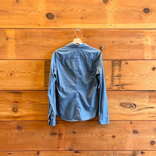 S - Frank & Eileen Chambray Denim Button Up Barry Long Sleeve Shirt 0223LA